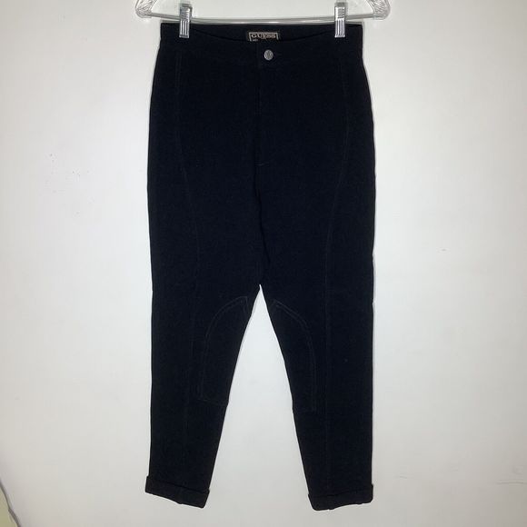 Guess Womens Riding Pants‎ Equestrian Breeches Black Size 31 Made in USA - Picture 2 of 7